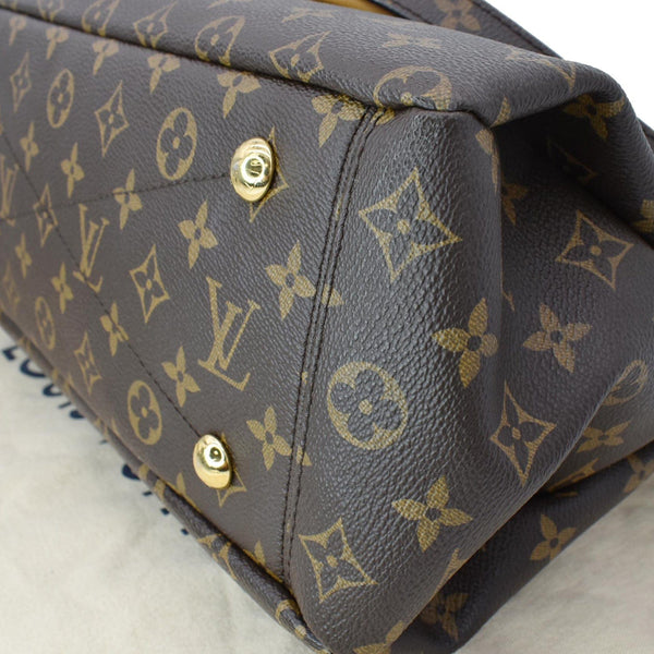 LOUIS VUITTON Pallas Monogram Canvas Satchel Bag Brown
