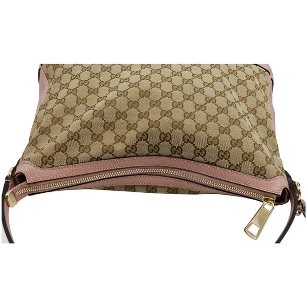 GUCCI Large Bree GG Canvas Hobo Bag Pink 449244
