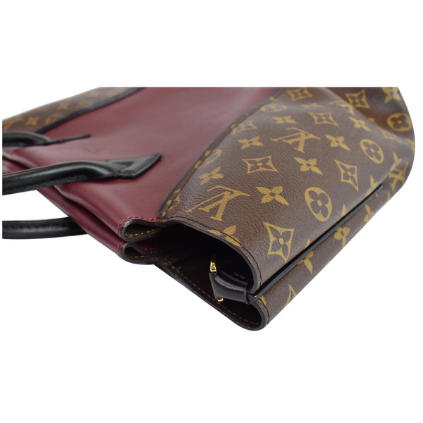 Louis Vuitton W PM Monogram Canvas Tote Bag Burgundy - side corner preview