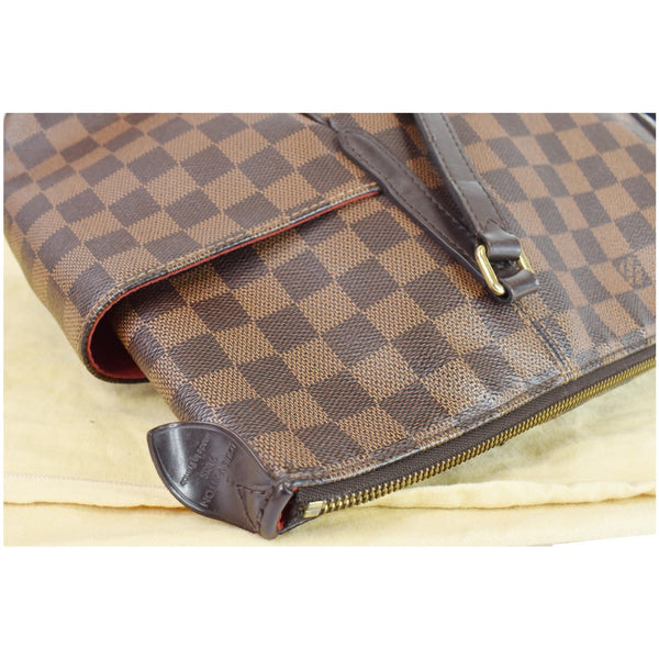 Louis Vuitton Totally MM Damier Ebene Shoulder Tote Bag - top up corner