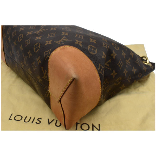 LOUIS VUITTON Berri MM Monogram Canvas Hobo Bag Brown