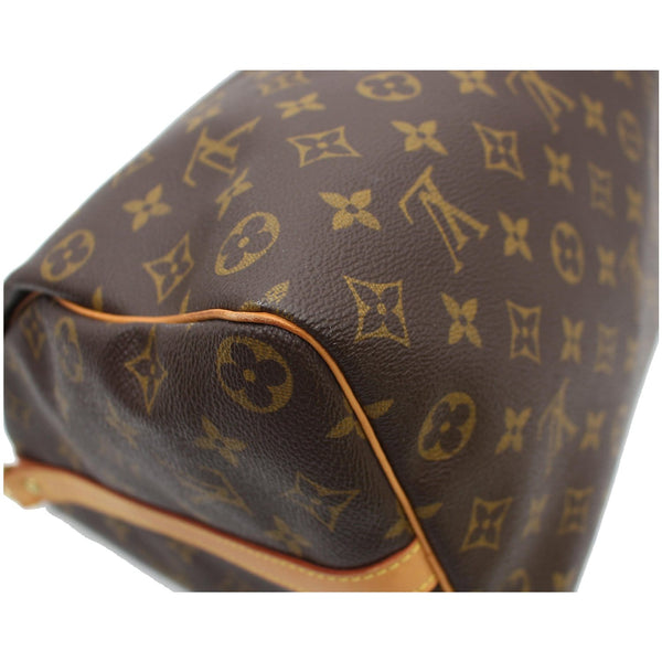Louis Vuitton Speedy 30 Monogram Canvas Satchel Bag - bottom corner