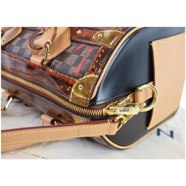 LOUIS VUITTON Time Trunk Speedy 30 Bandouliere Damier Shoulder Bag Black