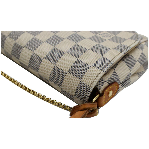 LOUIS VUITTON Favorite MM Damier Azur Crossbody Bag White