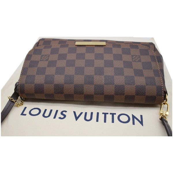 LOUIS VUITTON Favorite MM Damier Ebene Crossbody Bag Brown