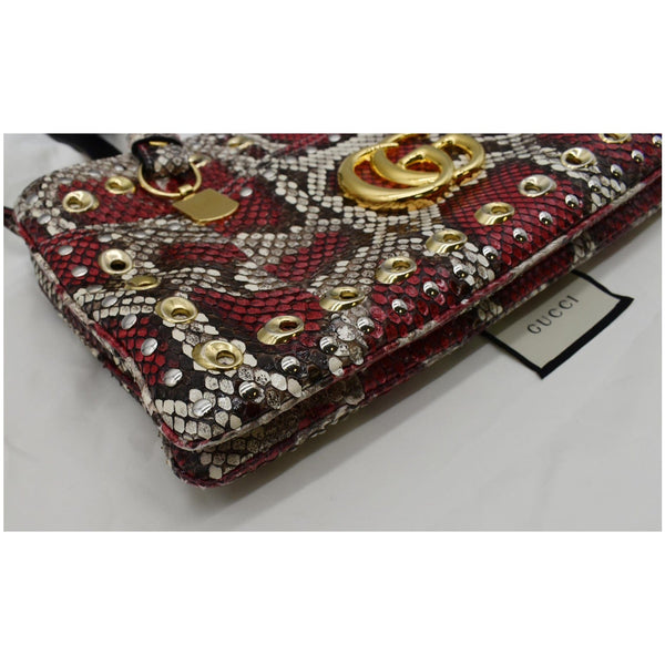 Gucci Large Arli Snakeskin Leather Shoulder Bag Multicolor