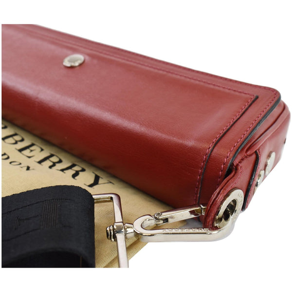 BURBERRY Small Pochette Leather Shoulder Bag Red