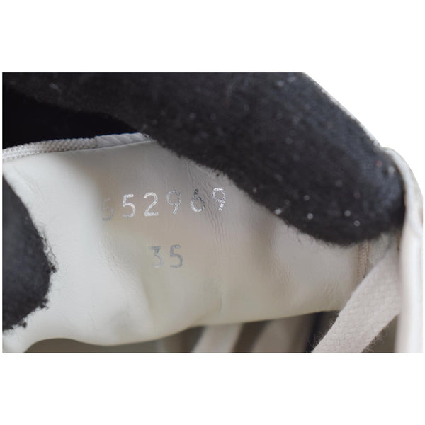 GUCCI Suede Stripe Rainbow G74 Leather Sneakers White 552969 US 5