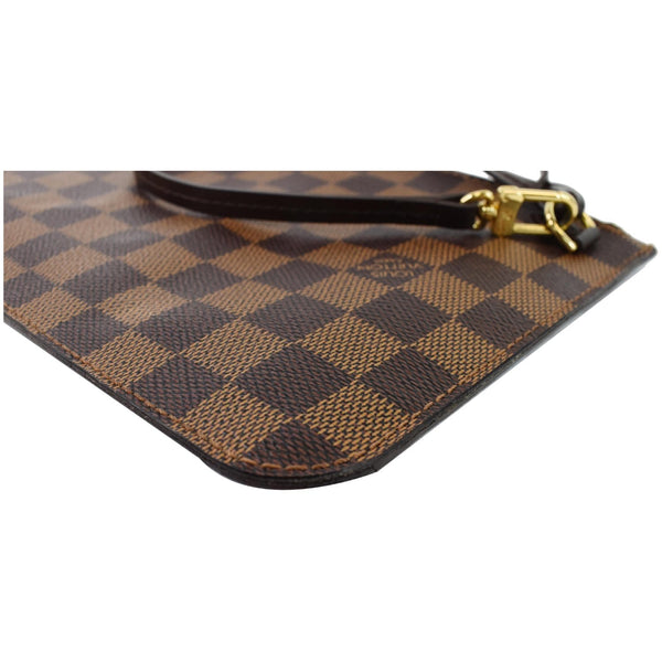 LOUIS VUITTON Pochette Wristlet Pouch Damier Ebene Neverfull MM Brown