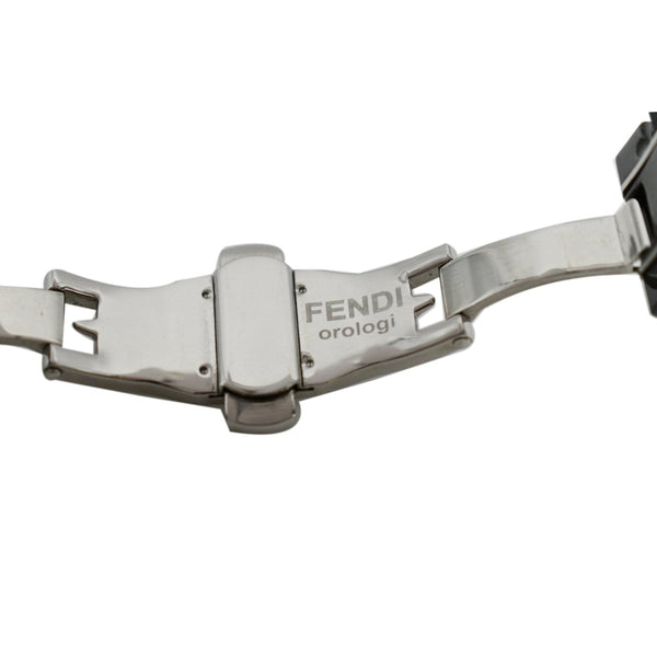 FENDI Women's Ceramic Swiss Analog SS Bracelet Date Watch Black Dial 37MM