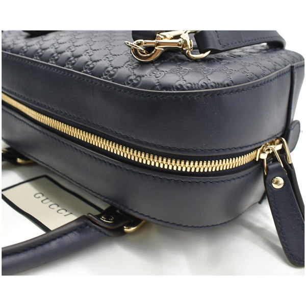 GUCCI Microguccissima Small Leather Crossbody Bag Blue 510289