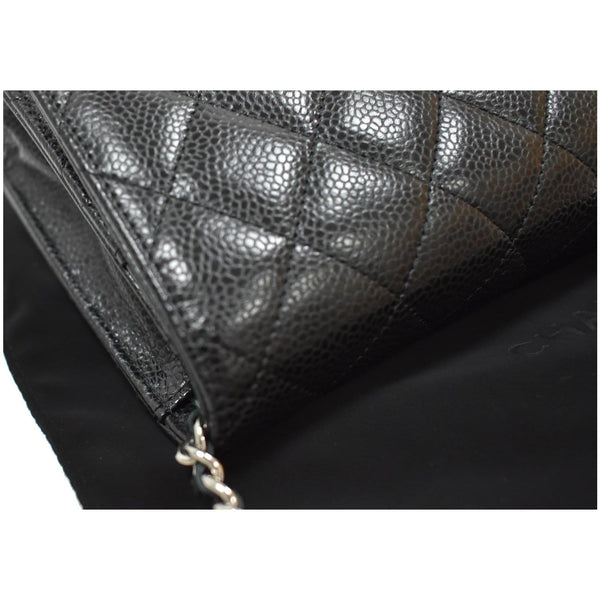 CHANEL Wallet on Chain Caviar Leather Crossbody Bag Black