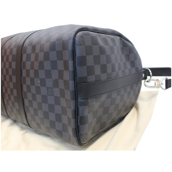 side view lv Keepall 45 Damier Graphite Travel Bag