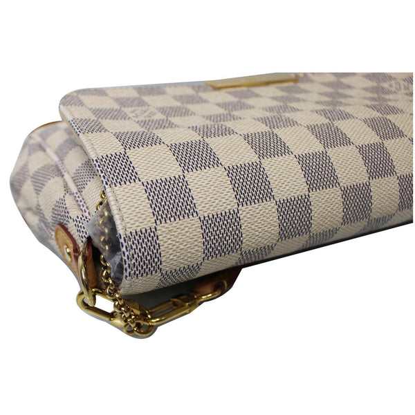 LOUIS VUITTON Favorite MM Damier Azur Crossbody Bag White