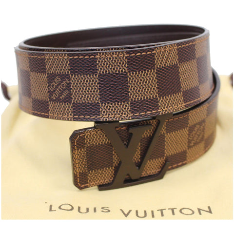 brown LV Initiales Monogram Canvas Belt latest
