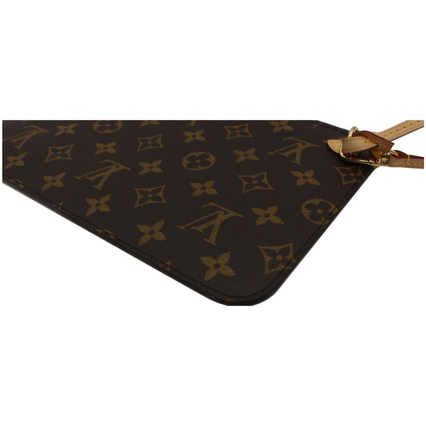 LOUIS VUITTON Neverfull GM Monogram Canvas Pochette Wristlet Pouch Brown