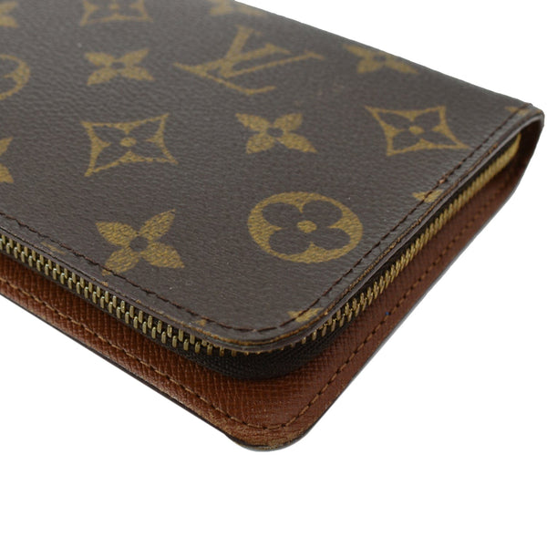 LOUIS VUITTON Monogram Canvas Zippy Wallet Brown