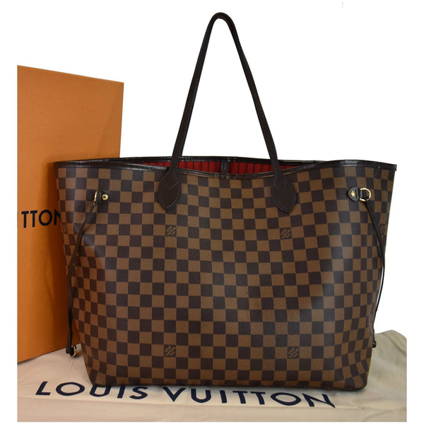 full front preview LV Neverfull GM Damier Ebene Bag