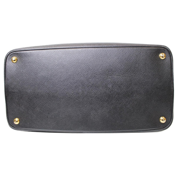 PRADA Double Handle Saffiano Leather Tote Bag Black