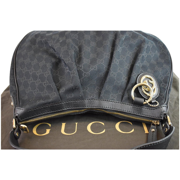 Gucci Medium Sukey GG Canvas Hobo Bag zipper