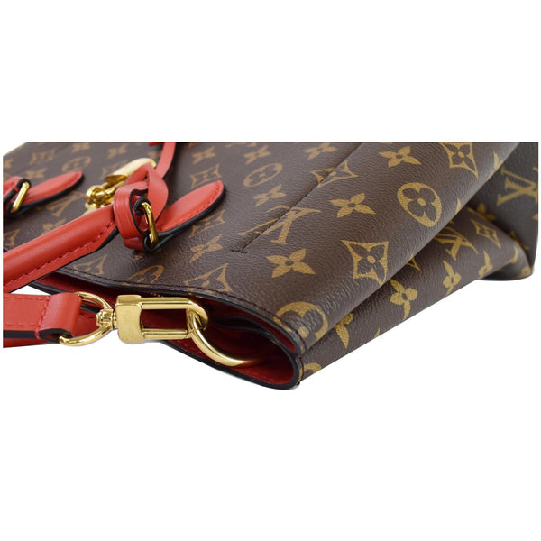 Louis Vuitton Flower Monogram Canvas Shoulder Tote Bag - side corner look