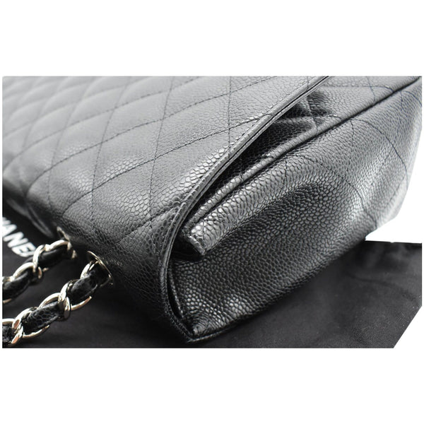 CHANEL Jumbo Classic Single Flap Caviar Leather Shoulder Bag Black