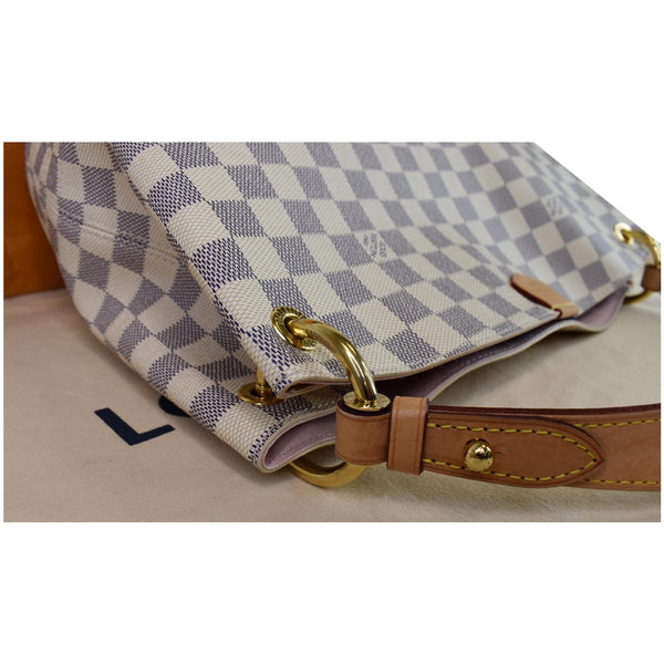 Louis Vuitton Graceful PM Damier Azur Shoulder Bag - top left corner