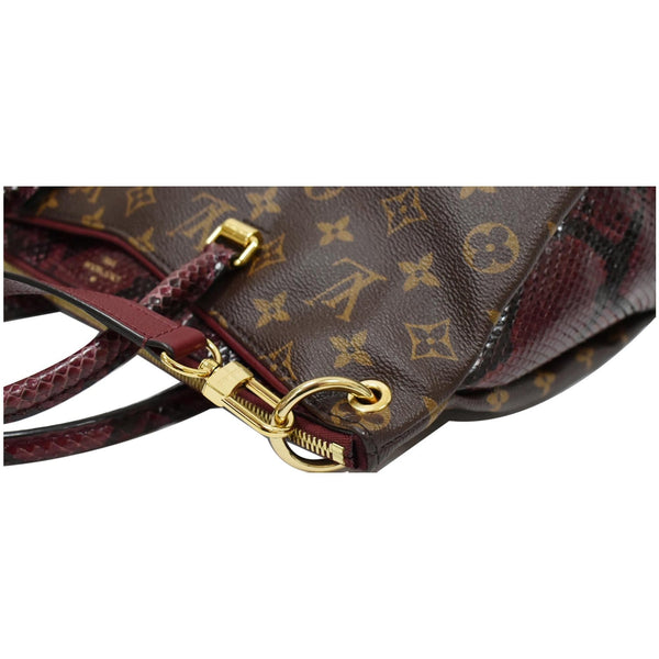 LOUIS VUITTON Pallas Python Monogram Canvas Shoulder Bag Bordeaux - Final Sale