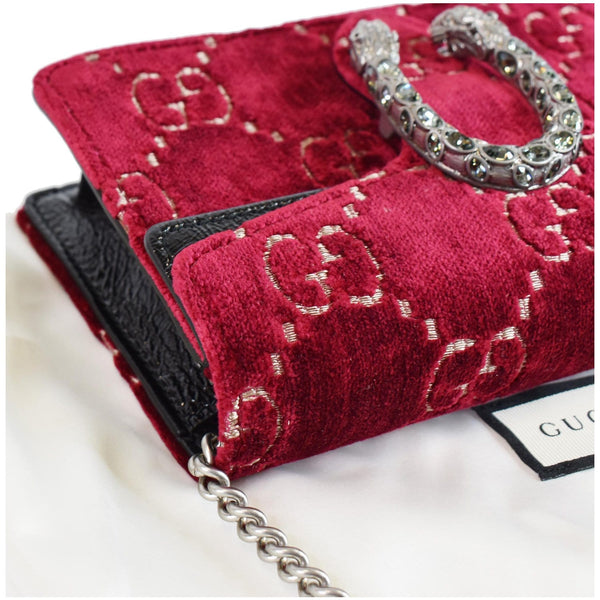 Gucci Dionysus Super Mini GG Velvet leather bag