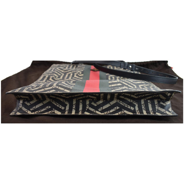 GUCCI Caleido Print Web Canvas Tote Bag Beige/Black 450950