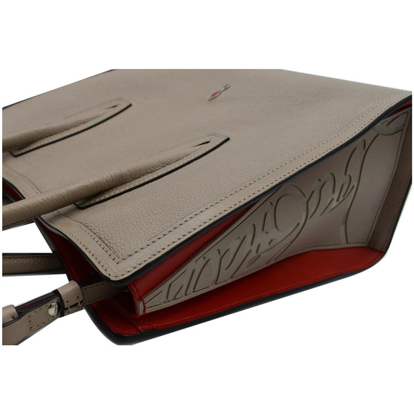 CHRISTIAN LOUBOUTIN Paloma S Medium Leather Tote Bag Gray