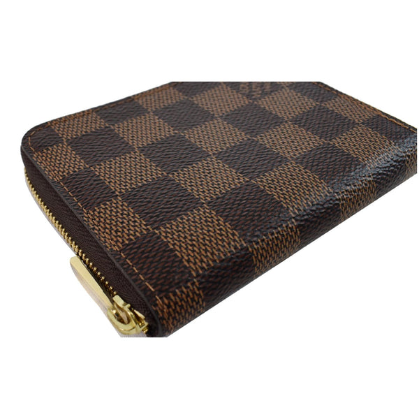 LOUIS VUITTON Damier Ebene Zippy Coin Purse Brown