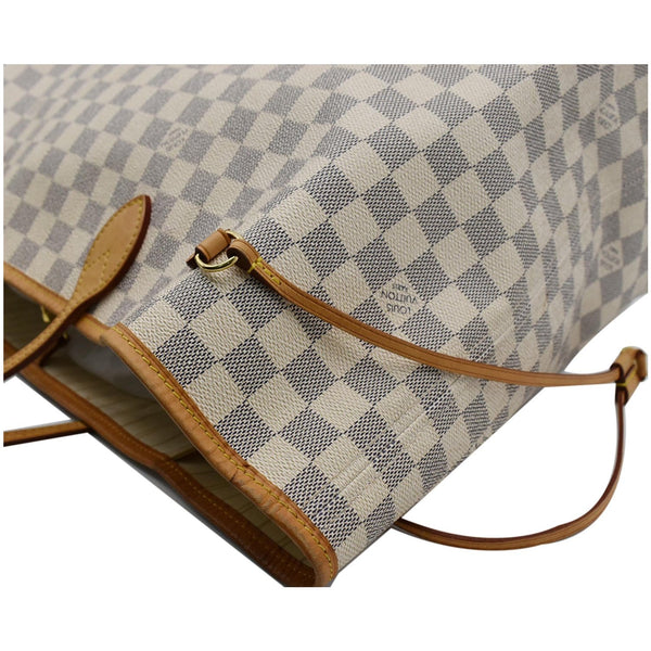 LOUIS VUITTON Neverfull GM Damier Azur Tote Shoulder Bag White