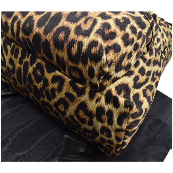 Celine Leopard Medium Print Canvas Backpack Bag - DDH
