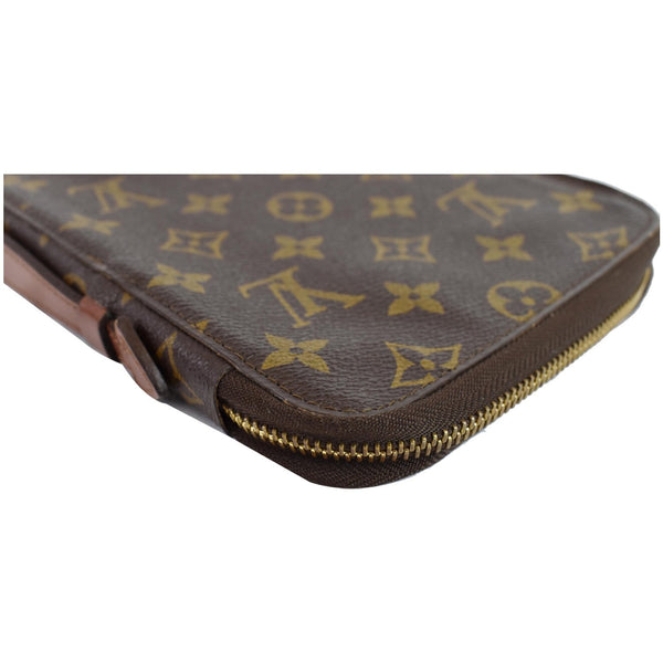 LOUIS VUITTON Monogram Escovedo Travel Case Long Wallet Brown
