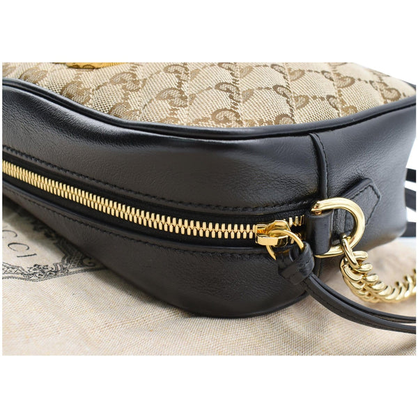 GUCCI GG Marmont Small Matelasse Canvas Leather Crossbody Bag Beige 447632