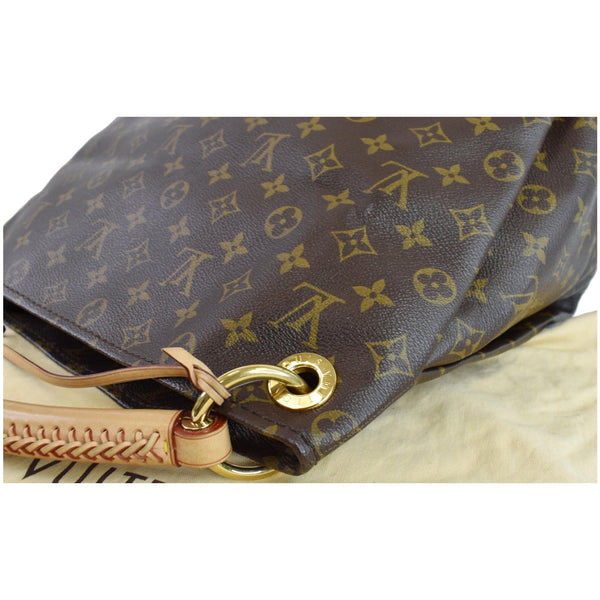 LV Artsy MM Monogram Canvas Shoulder Handbag top corner