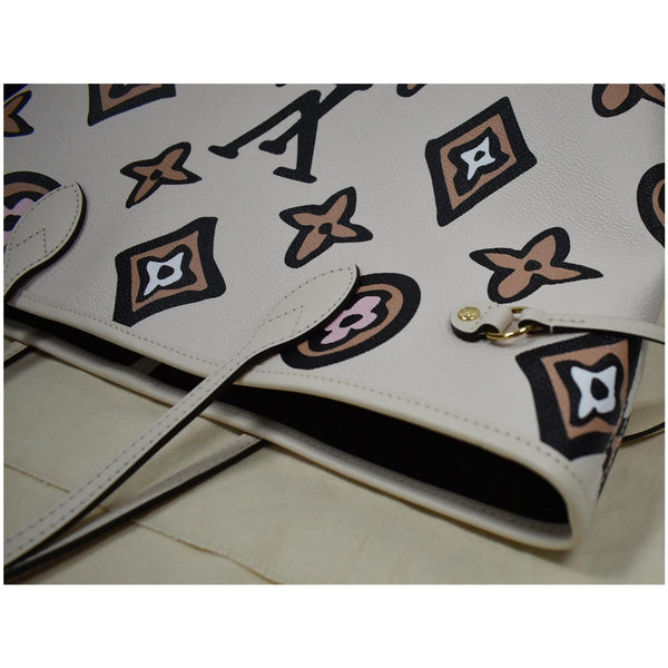 Louis Vuitton Neverfull MM Wild At Heart Monogram Canvas Tote Bag Cream