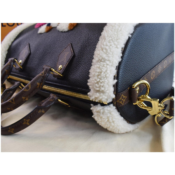 LOUIS VUITTON Speedy 30 Bandouliere Monogram Canvas Shoulder Bag Black