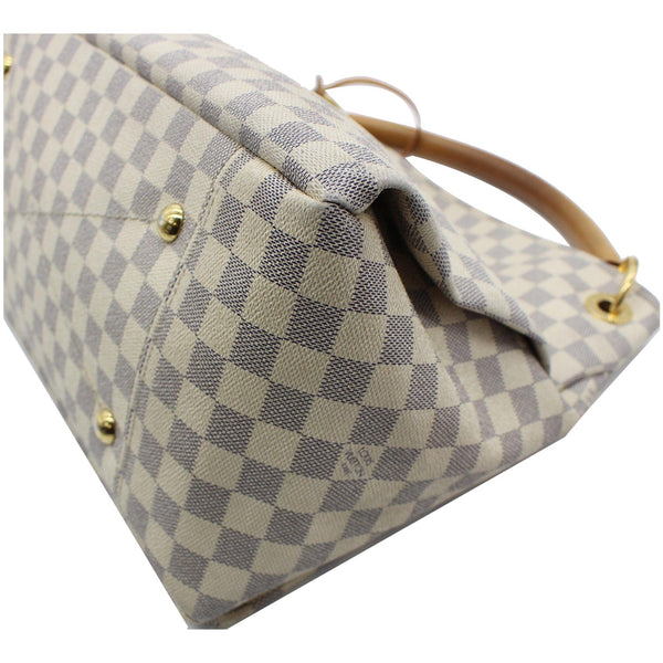 LOUIS VUITTON Artsy MM Damier Azur Shoulder Bag White
