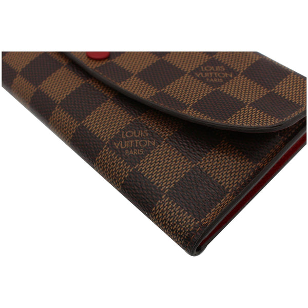 Louis Vuitton Emilie Damier Ebene Wallet - closed view