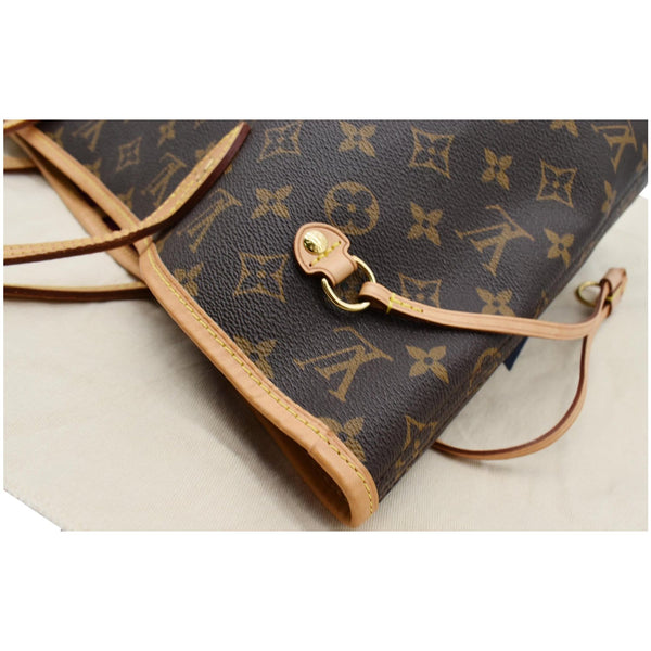 LOUIS VUITTON Neverfull MM Monogram Canvas Tote Bag Brown