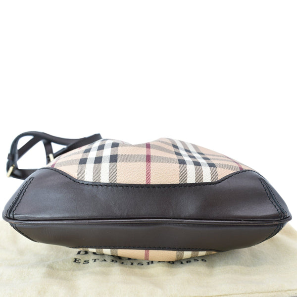 BURBERRY Haymarket Check Canvas Crossbody Bag Beige