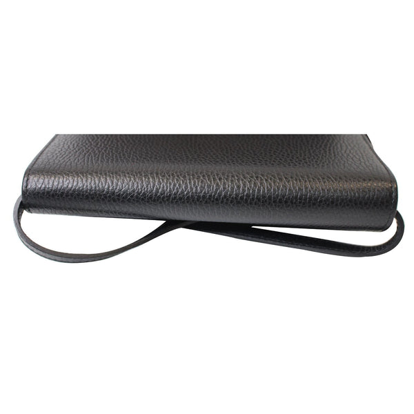 Gucci Textured Leather Swing Crossbody Pouch Bag