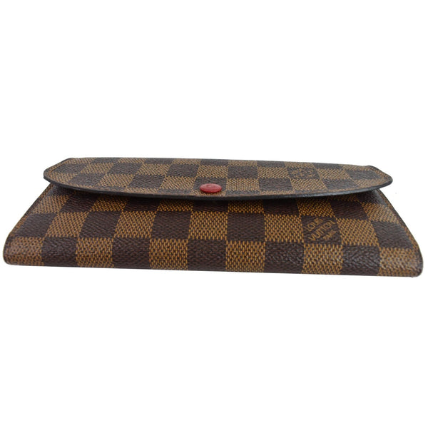 LOUIS VUITTON Emilie Damier Ebene Wallet Brown