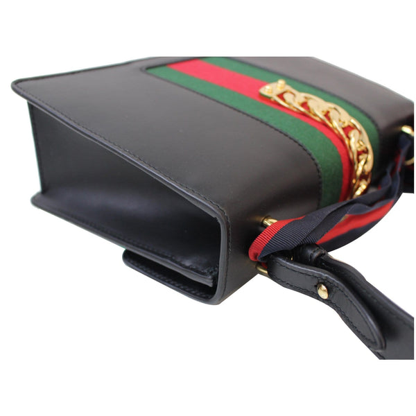 Gucci Sylvie Small Leather Shoulder Bag Black 421882