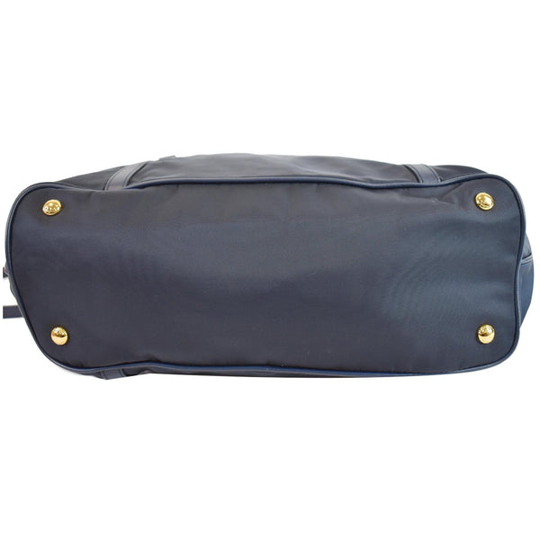PRADA Tessuto Saffiano Nylon Tote Shoulder Bag Blue