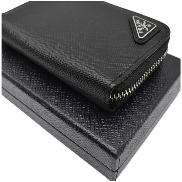 PRADA Saffiano Leather Card Holder Black