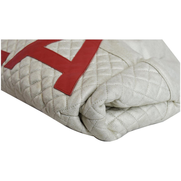 Chanel LA Large Jersey Quilted Hobo Handbag edge view