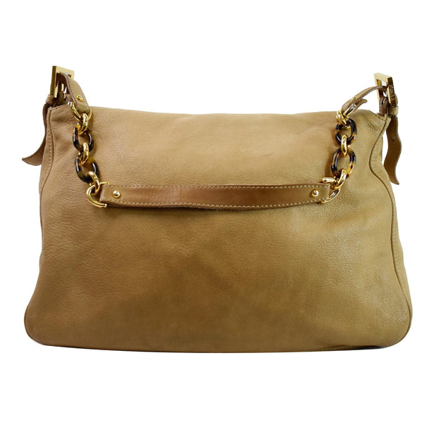 FENDI Mama Forever Large Flap Leather Shoulder Bag Yellow